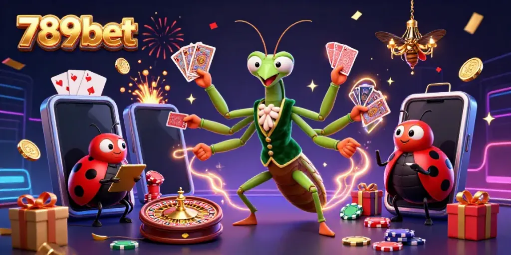 Experience thrilling games with 789bet's interactive casino atmosphere in a vibrant 3D scene.