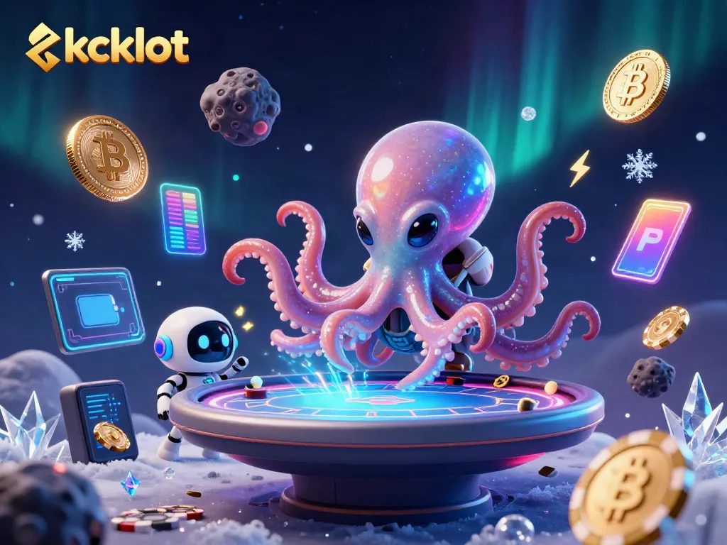 Menggunkan kckslot dengan alien gurita dan robot kecil bermain poker di ruang angkasa yang memikat.