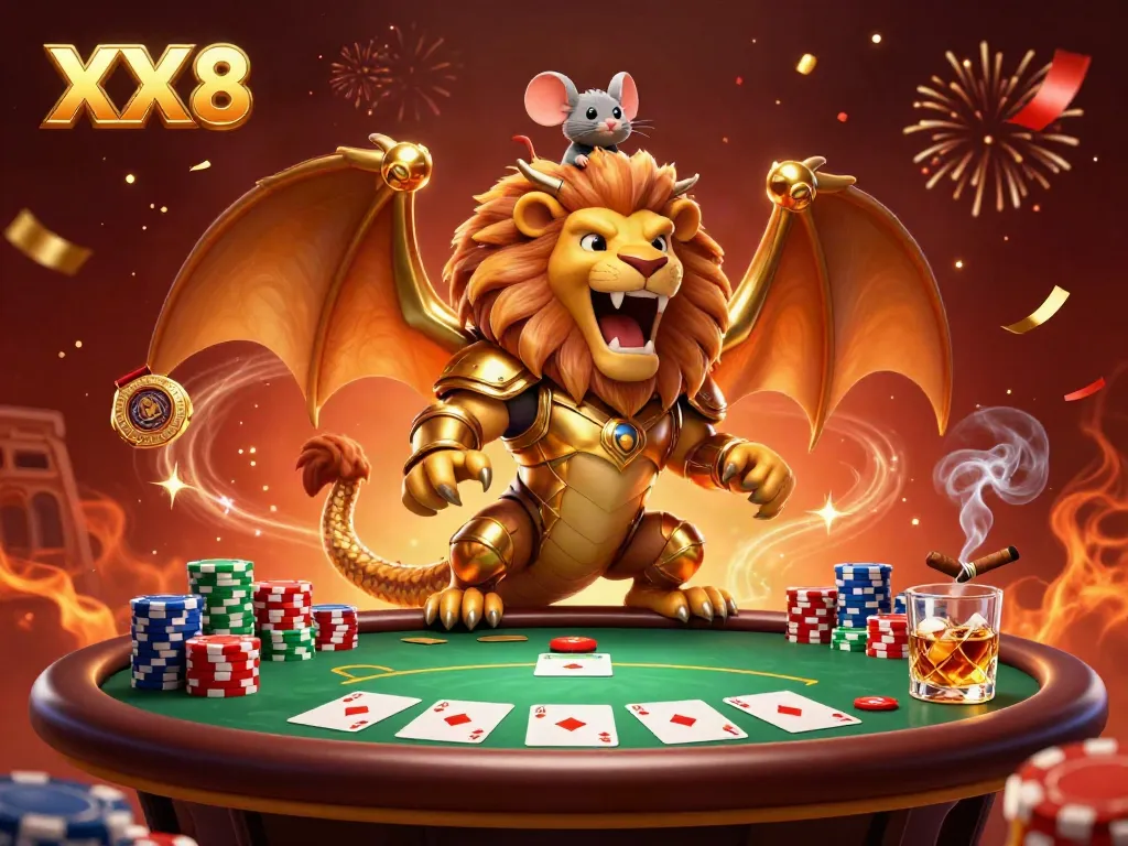 Experience excitement with XX8's roaring chimera and poker championship scene.