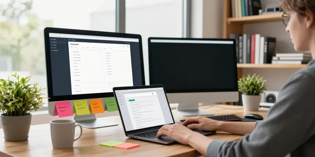 Engaging workspace for 주소모음 navigation with organized links and a warm atmosphere.