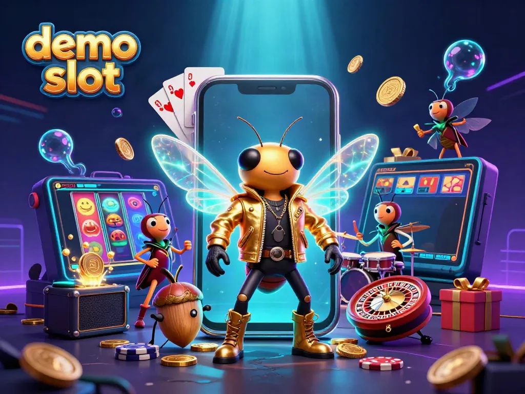Play the demo slot with animated characters and exciting gaming elements in a vibrant scene.