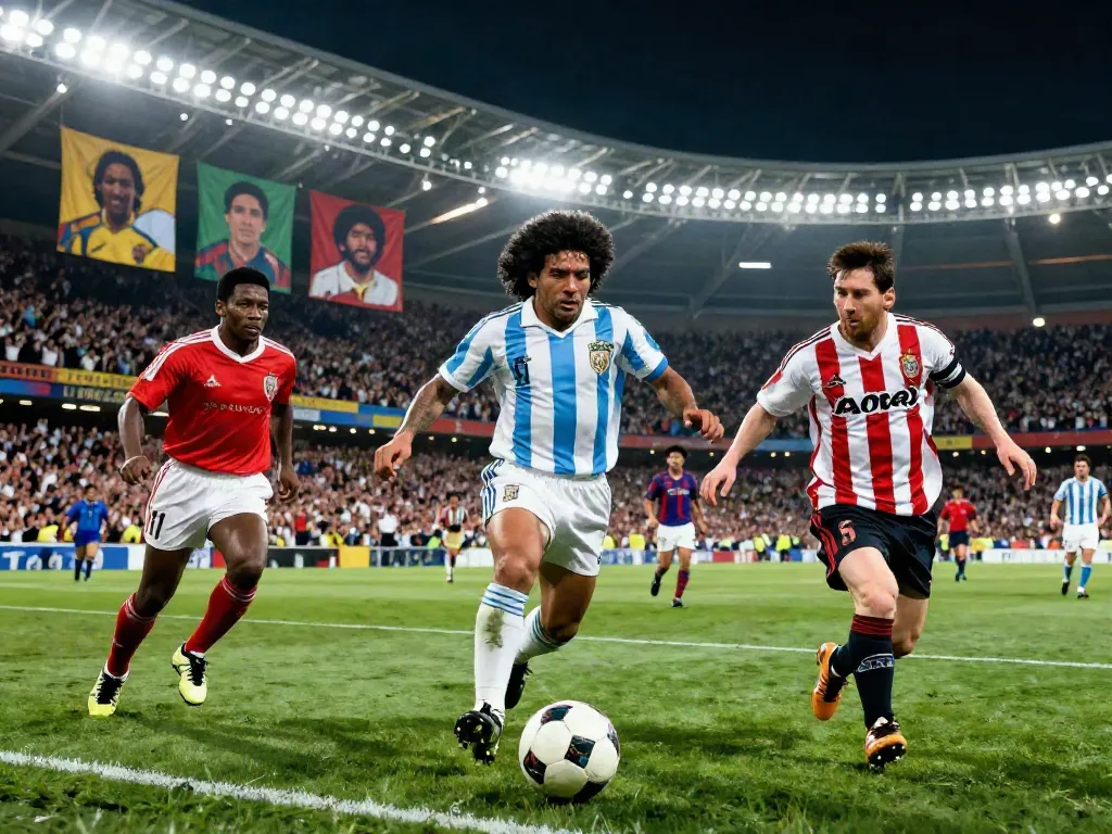 TOP10ตำนานนักเตะ showcased in a thrilling championship match, featuring legendary players in action.