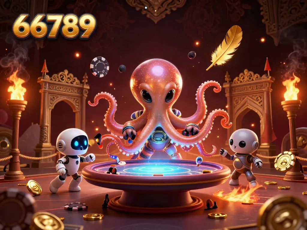 Experience thrilling gameplay at 66789 with a casino-themed alien scene showcasing poker action.